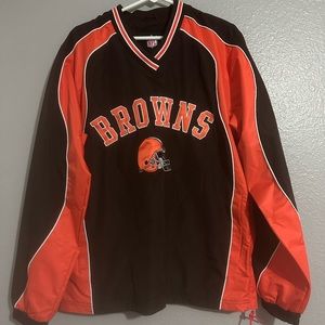 Men’s size small Cleveland Brown’s pull over wind breaker